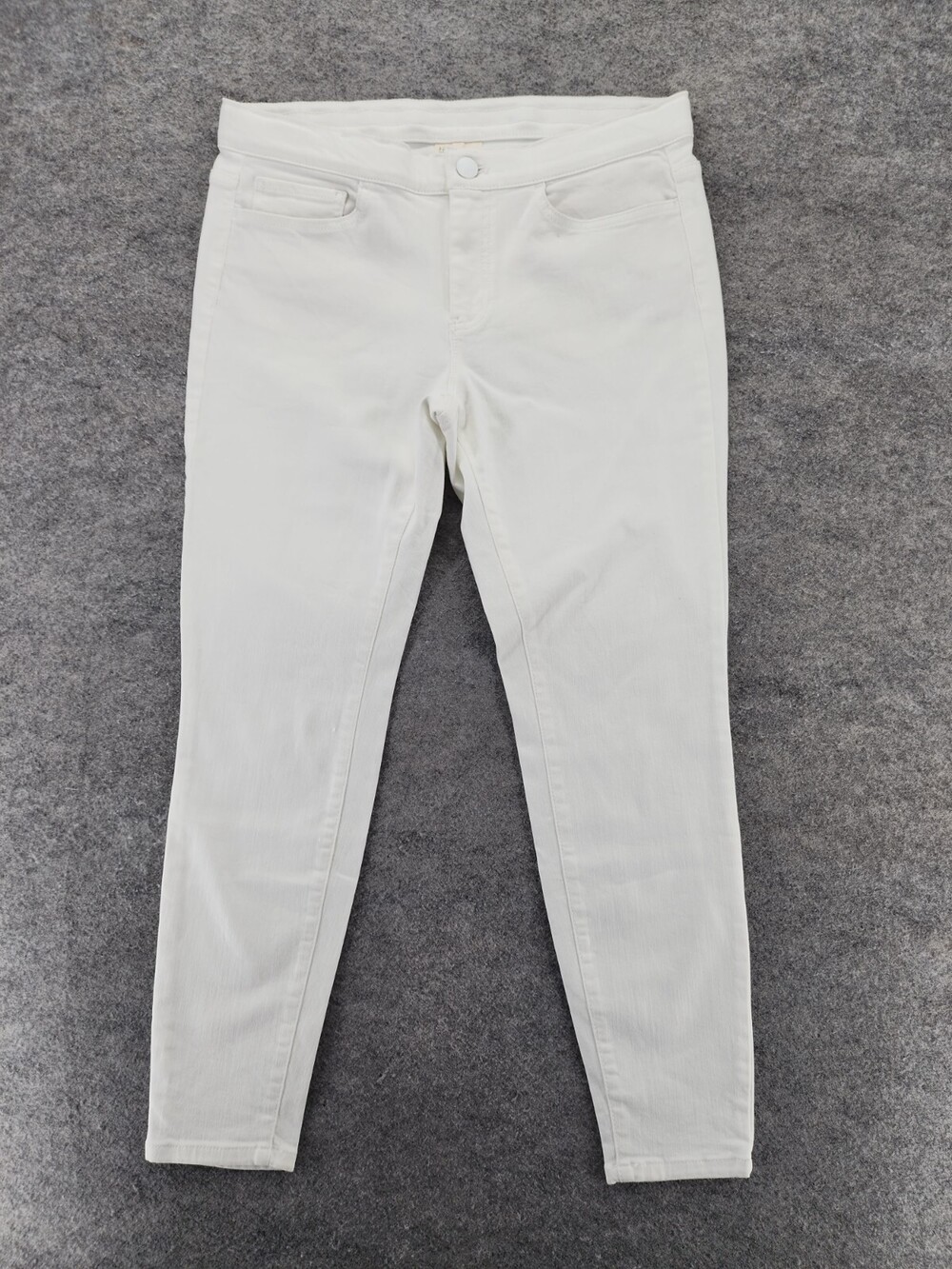 J Jill Jeggings Womens 8 White Denim Mid Rise 32x27